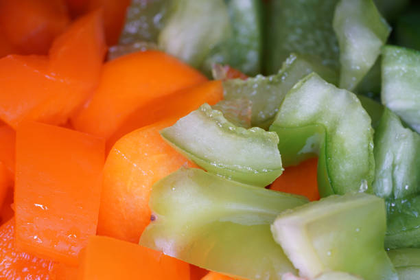 There is peppers photographed in our german kitchen with macro