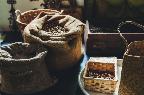 Arabica and Robusta coffee beans