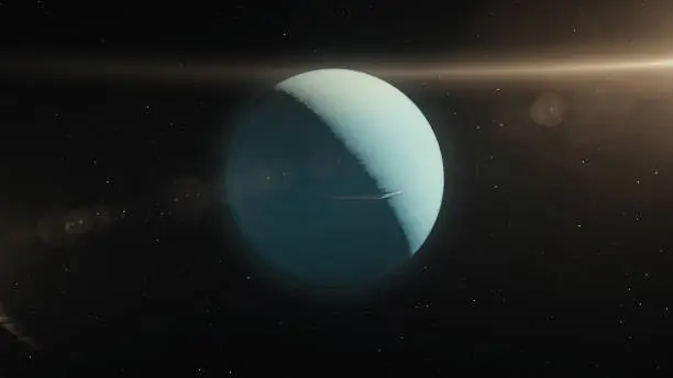 Photo of Uranus Planet in Space 3D Illustration