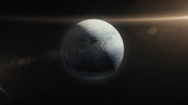 планета плутон в космосе 3d иллюстрация - conjunctiva стоковые фото и изображения