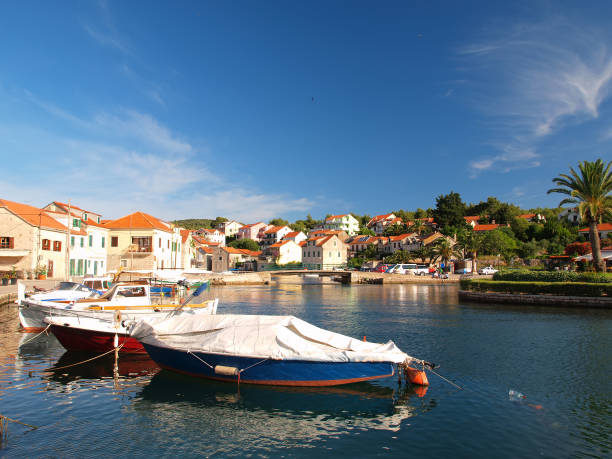 istock Morning in Vrboska harbor 1164975809