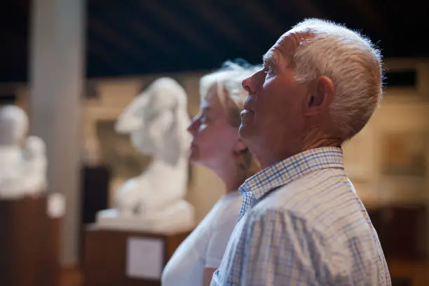 Photo of Couple of pensioners at museum