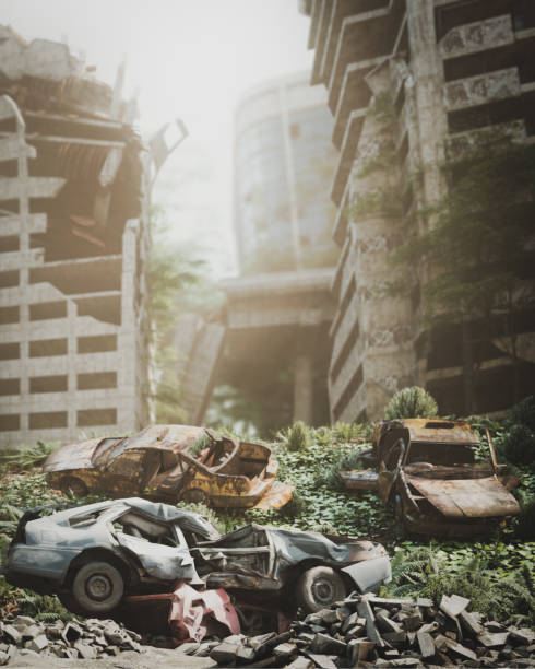 istock Post Apocalyptic Urban Landscape 1164983317