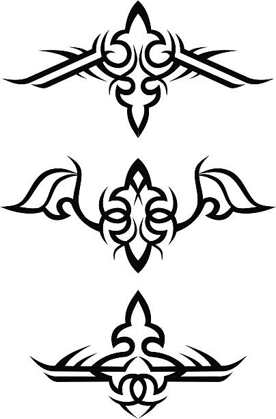 Tribal Tattoo Designs Vector Illustration Stock Illustration - Download  Image Now - Abstract, Animal Body Part, Animal Wing - iStock