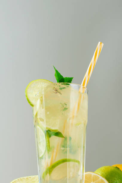 istock Cooling lemonade with lemon and lime, slices of ginger and mint leaves. 1164986030
