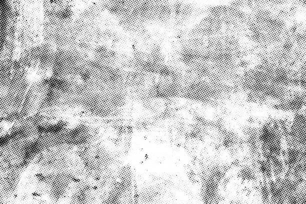 subtelna nakładka tekstury wektora półtonu. monochromatyczne abstrakcyjne tło rozpryskiwane. - backgrounds paper textured dirty stock illustrations