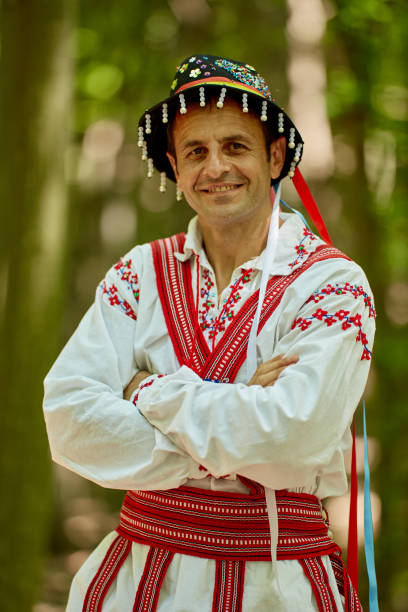 istock Romanian man in traditional costume 1164990963