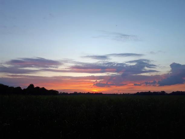 istock Beautiful orange sky and sunset in Poland 1164998836