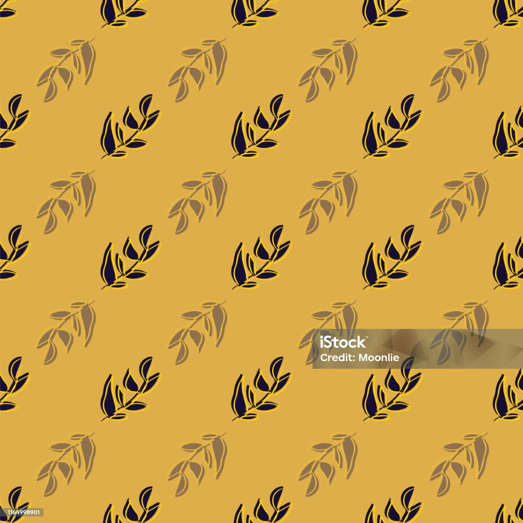 Repeat Pattern Tea Tea Leaves Seamless Repeat Pattern Design Stock Illustration - Download ...