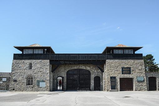 Mauthausen, Austria; 07/26/2015: Exterior view of the Mauthausen concentration camp where there were thousands of Jewish prisoners and Spanish republicans