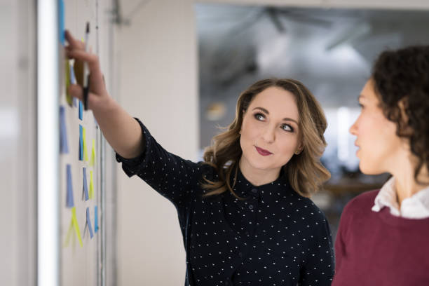 istock Female colleagues going over business strategy 1165006219