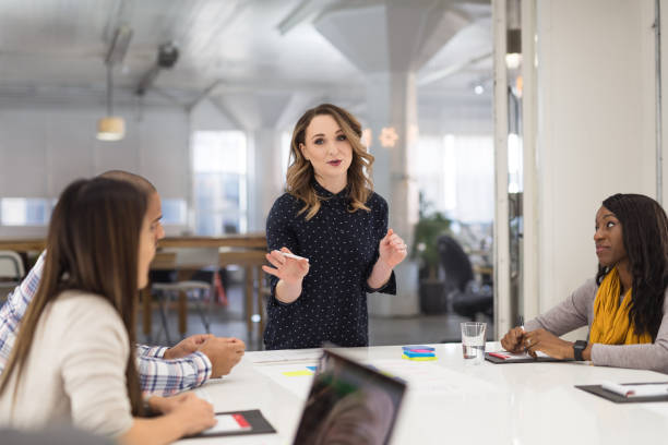 istock Female CEO leading team meeting 1165006232