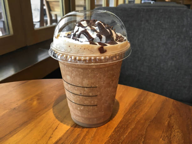 istock Takeaway mocha frappe in plastic cup 1165006459