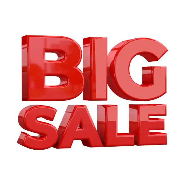 Photo of Big Sale banner template design, Big sale special promotion. Super Sale, end of season special offer banner. 3D rendering