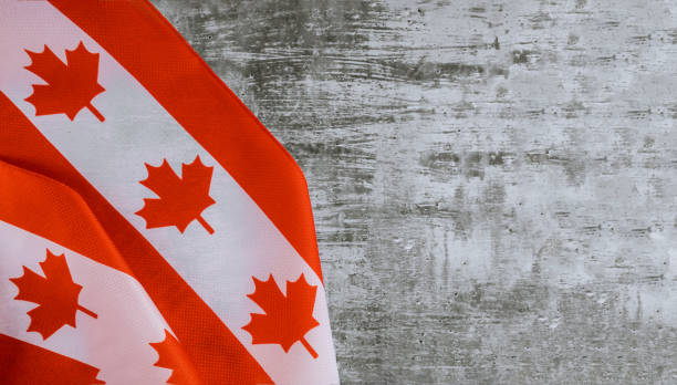 istock Canadian flag with word August Civic Holiday Long Weekend 1165017645