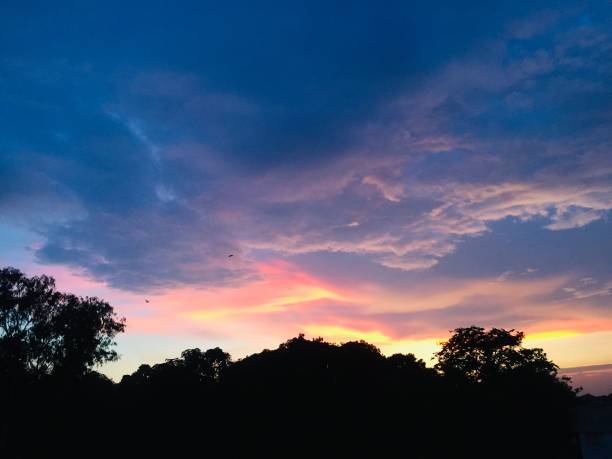 istock View of Colorful clouds on sunset sky 1165020737
