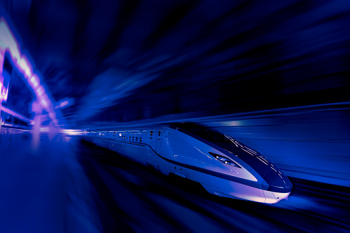 tren de alta velocidad para los negocios de transporte de fondo photo