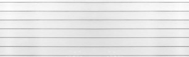istock Panorama of white wood wall background. 1165027746