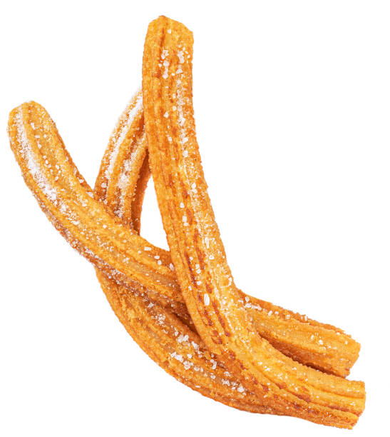 istock Churros isolated on white background. Traditional spanish snack - churro. Top view 1165027792