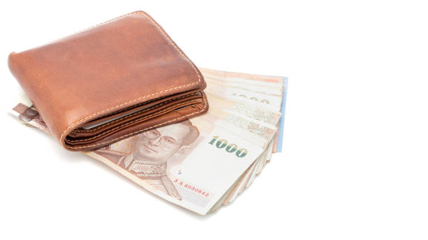 istock brown wallet with money isolated 1165028685