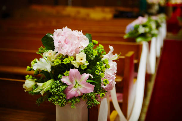 istock Seats decorated with flowers 1165028707