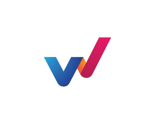 Vector illustration of W Letter Business