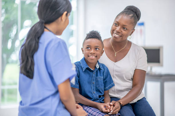 istock Cute little boy at the doctor's office 1165032191