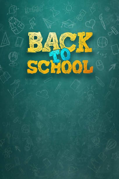 istock Creative background, inscription Back to school, elements of education and space for text in the background. Flyer A4, poster for sale, discounts. 3D illustration, 3D rendering 1165033100