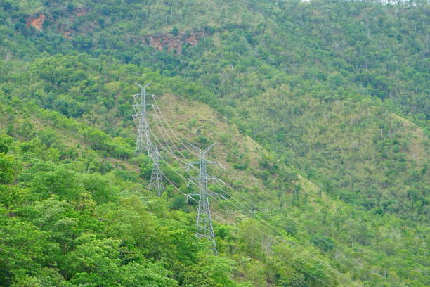 istock Electric transmission towers 1165035870
