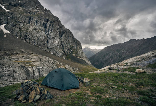 istock Green Tent in the mountain 1165037658