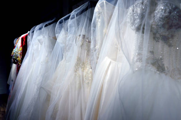 istock Wedding Dress at Bridal Shop 1165038535