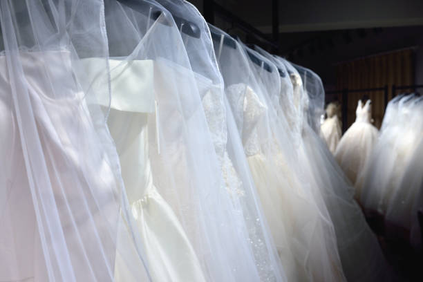 istock Wedding Dress at Bridal Shop 1165038536