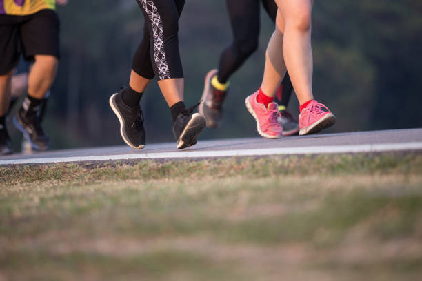 istock Marathon running race, Run up the mountain road. 1165038886