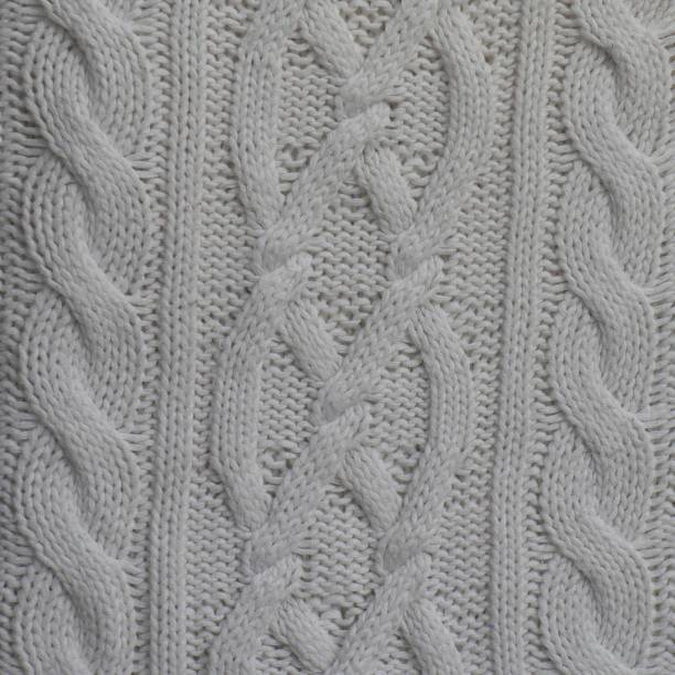 istock Handmade knitting wool fabric texture. Background of abstract knitting patterns. 1165042254