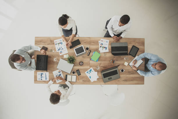 istock Business people on meeting at conference table 1165043582
