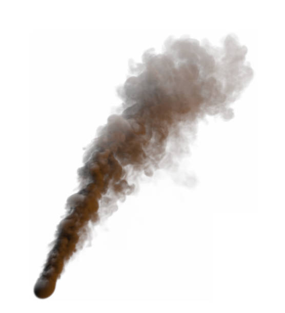 istock dense misty smoke isolated on white background - 3D illustration of smoke 1165044438
