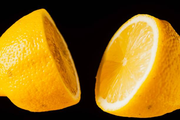 limone - lemon fruit portion citrus fruit foto e immagini stock