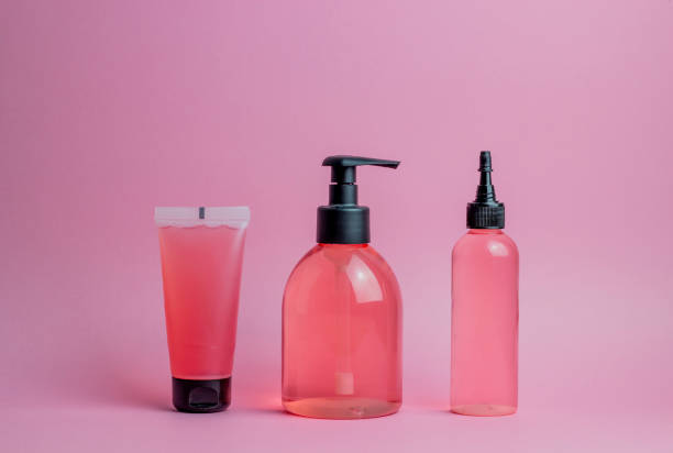 istock Cosmetics on a pink background. Minimalism. Skincare. 1165049213