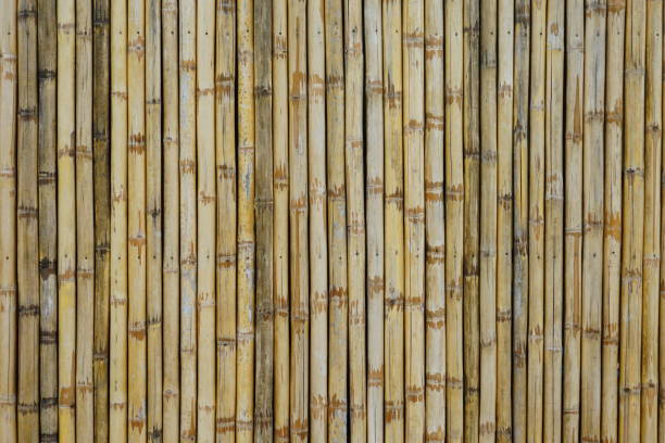 натуральный бамбук текстурированный - wicker textured bamboo brown стоковые фото и изображения