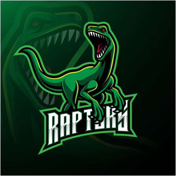 Raptor sport mascot design Illustration of Raptor sport mascot  design raptor dinosaur stock illustrations