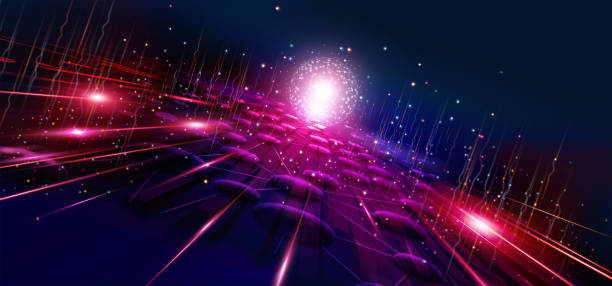 istock Communication technology and internet worldwide for business. Global world network connected and telecommunication. Abstract futuristic technology background, blockchain and IoT. 1165067656