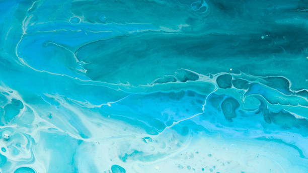 istock Trendy nature marble pattern with green, blue and white stains 1165070008
