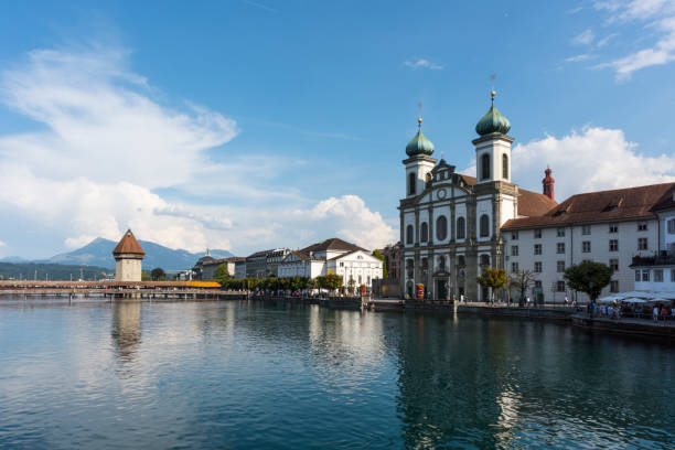 istock Chapel Bridge on River Reuss in Lucerne, Switzerland 1165071520