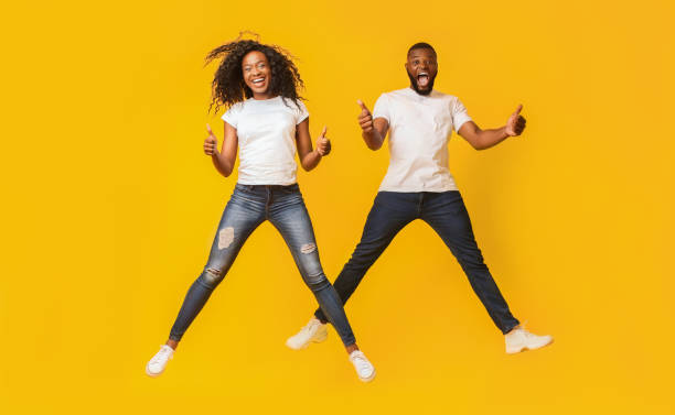 istock Young african american couple is super happy 1165078372