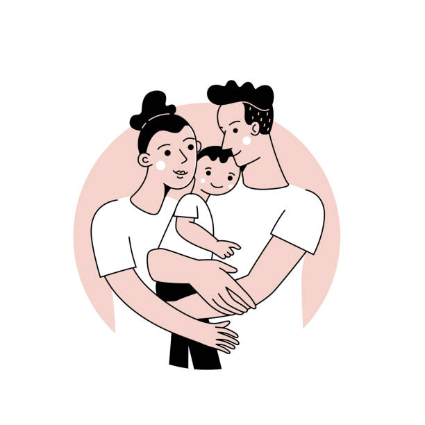 Husband Embracing His Pregnant Wife Cartoon Illustrations, Royalty-Free  Vector Graphics & Clip Art - iStock