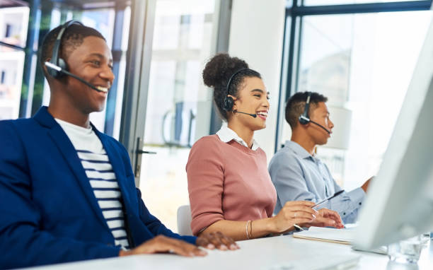 istock Our lines are open and our agents are ready 1165083374