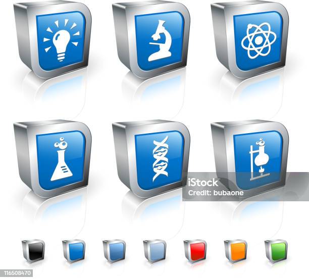 Science Button Designs Science Royalty Free Vector Square 3d Button Stock Illustration ...