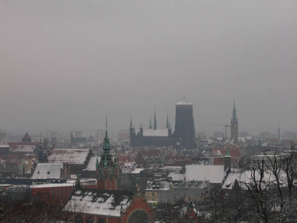 istock Panorama of Gdansk on a cloudy day. 1165084936