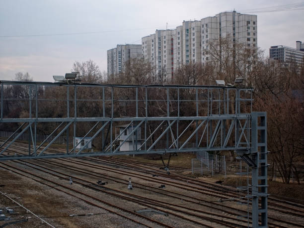 istock railway in Moscow in spring 1165089196