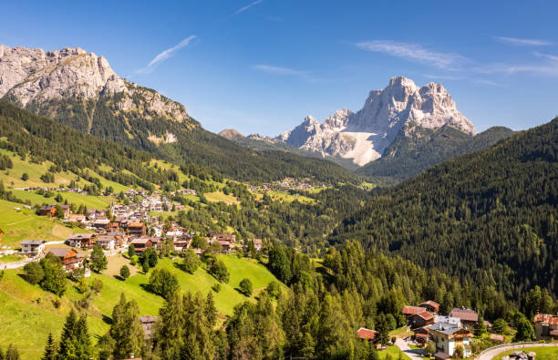 istock Typical Village landscape in Dolomites, Italy 1165094629